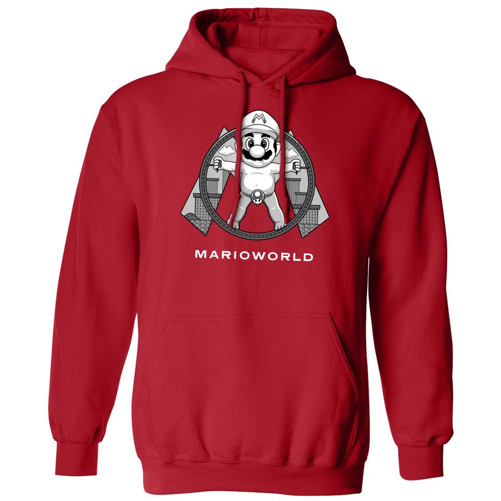 Classic Unisex Hoodie - SKVEB37F - Red - 5