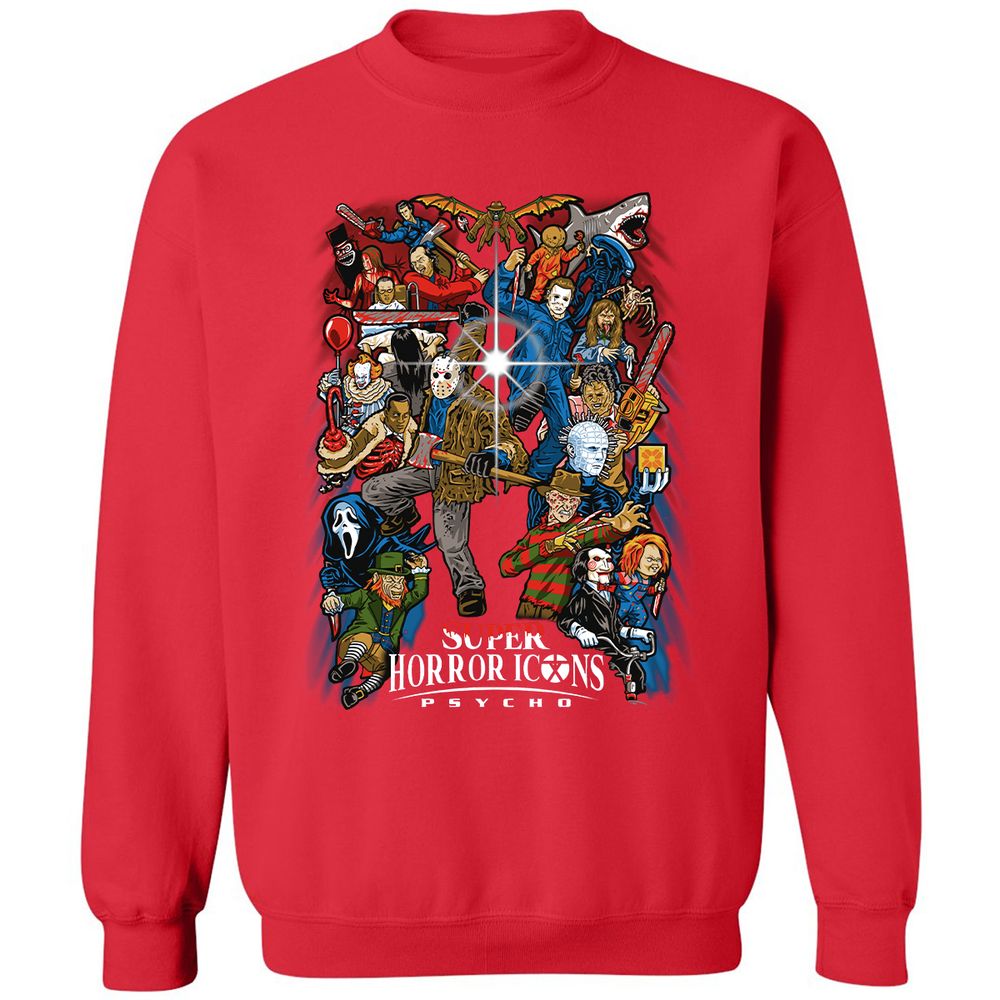 Classic Unisex Sweatshirt - B9KRYVLH - Red - 5
