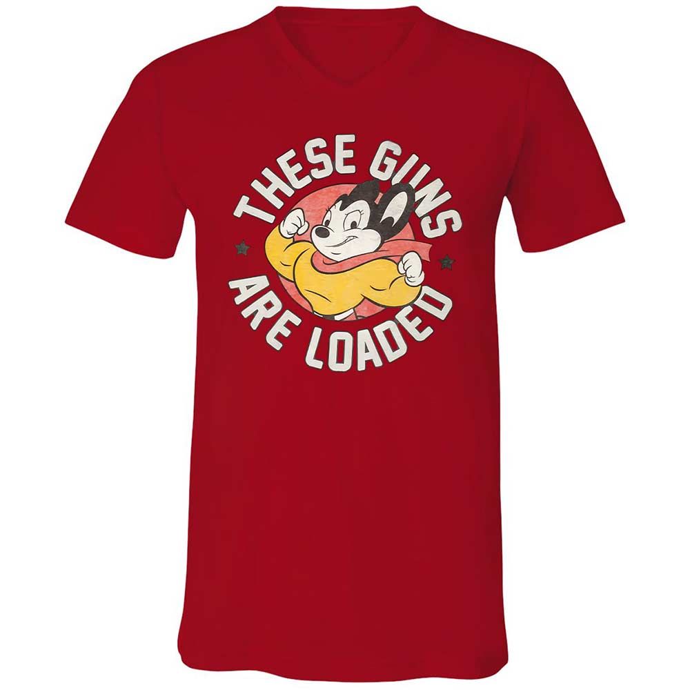 Unisex V-Neck T-Shirt - 5M86JP9M - Red - 5
