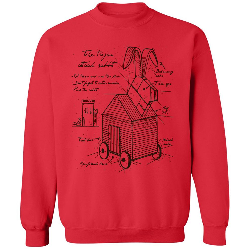 Classic Unisex Sweatshirt - ZNH6XD5Q - Red - 5