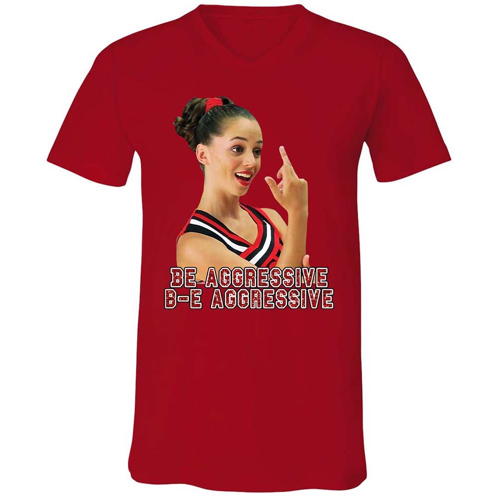 Unisex V-Neck T-Shirt - X23KM7CQ - Red - 5