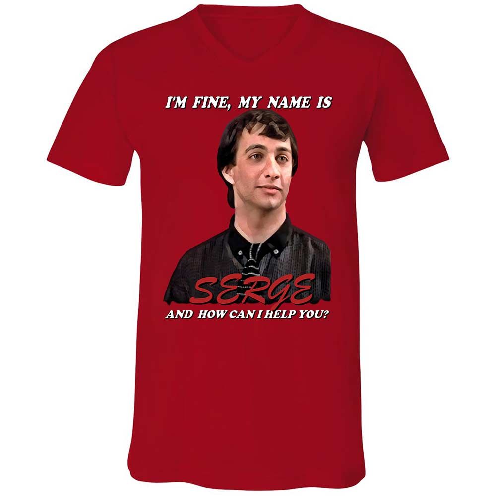Unisex V-Neck T-Shirt - YHW5NX5S - Red - 5