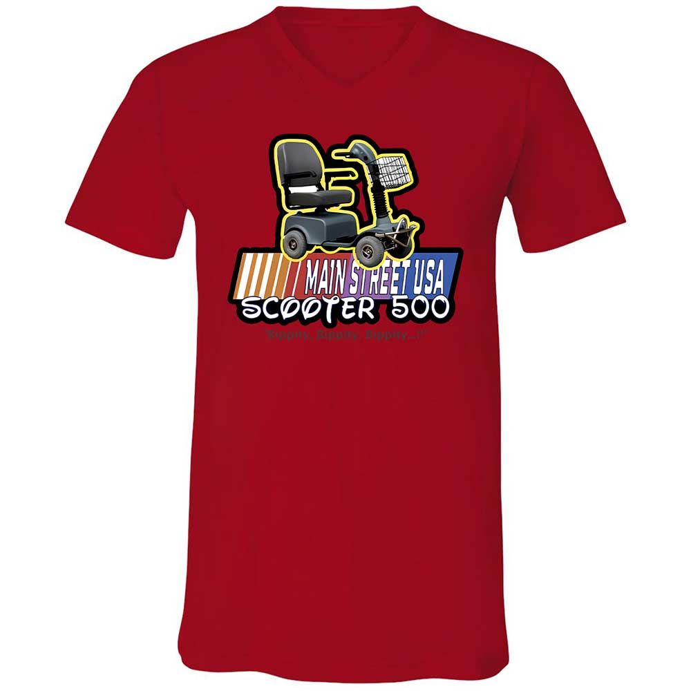 Unisex V-Neck T-Shirt - 2D6AB9UB - Red - 5