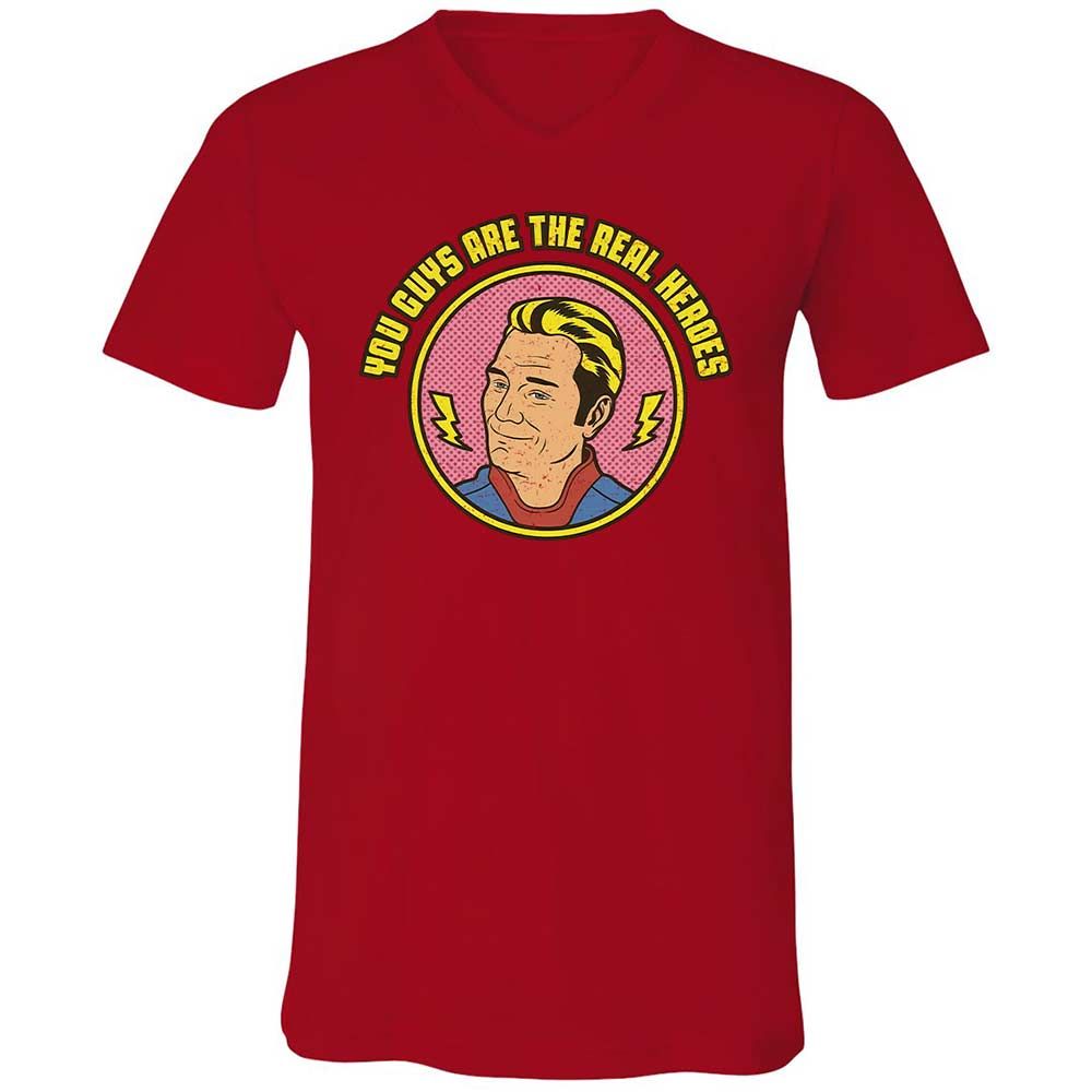Unisex V-Neck T-Shirt - K3PNR8YK - Red - 5