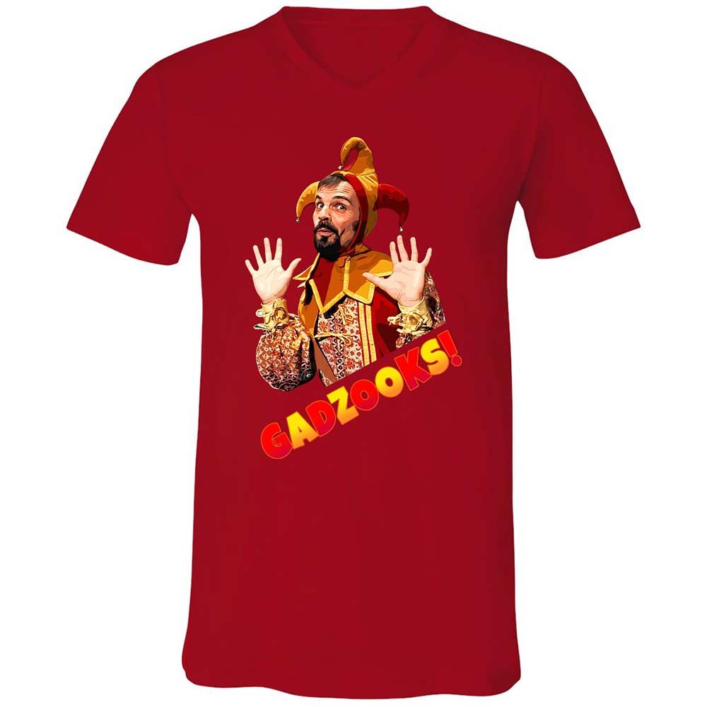 Unisex V-Neck T-Shirt - U8NDSKK3 - Red - 5