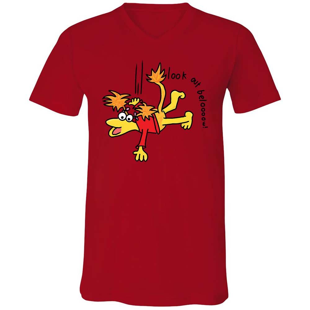 Unisex V-Neck T-Shirt - AL9FUKSR - Red - 5
