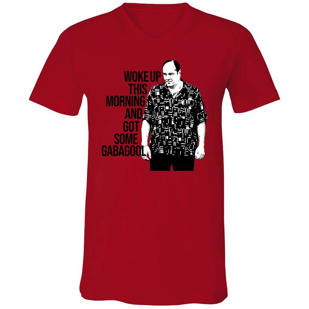 Unisex V-Neck T-Shirt - MNQF1C4G - Red - 5