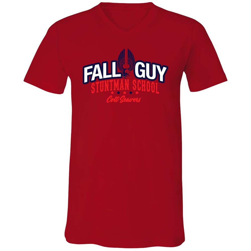 Unisex V-Neck T-Shirt - CXRM8NZJ - Red - 5