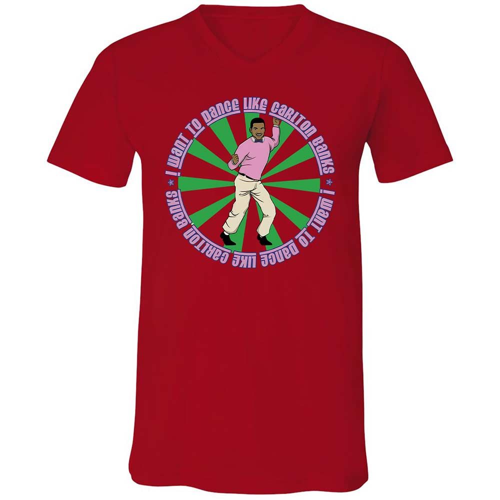 Unisex V-Neck T-Shirt - 6DALRHGL - Red - 5