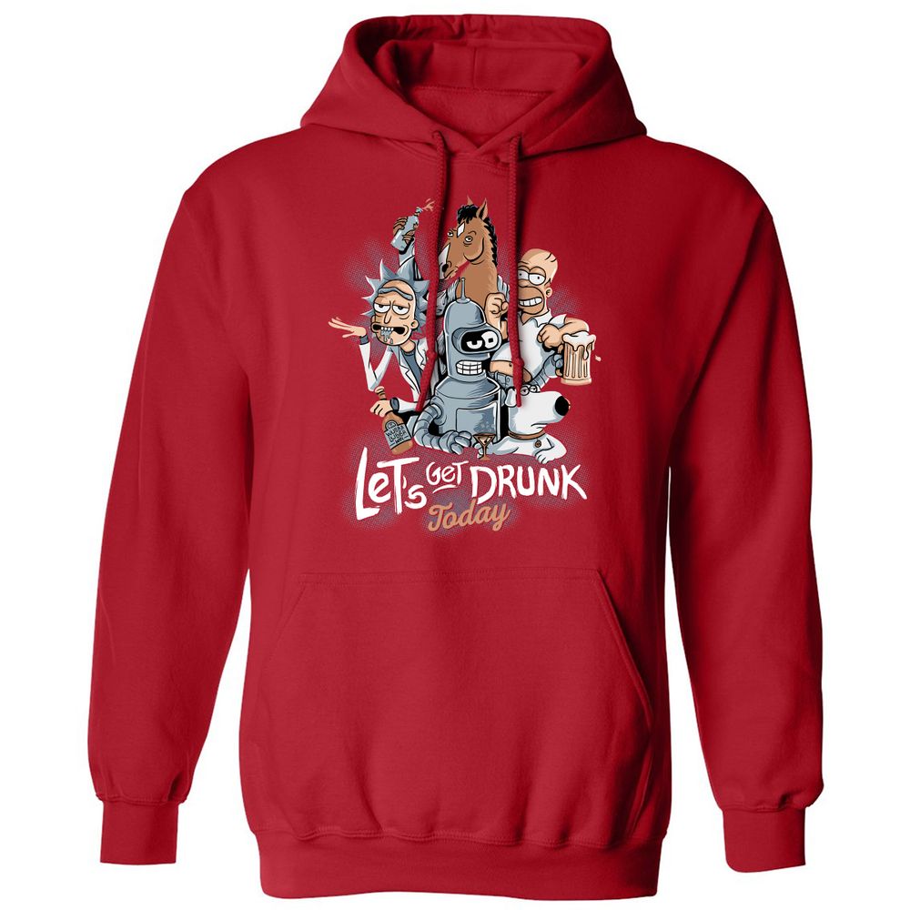 Classic Unisex Hoodie - U5AZTJKU - Red - 5
