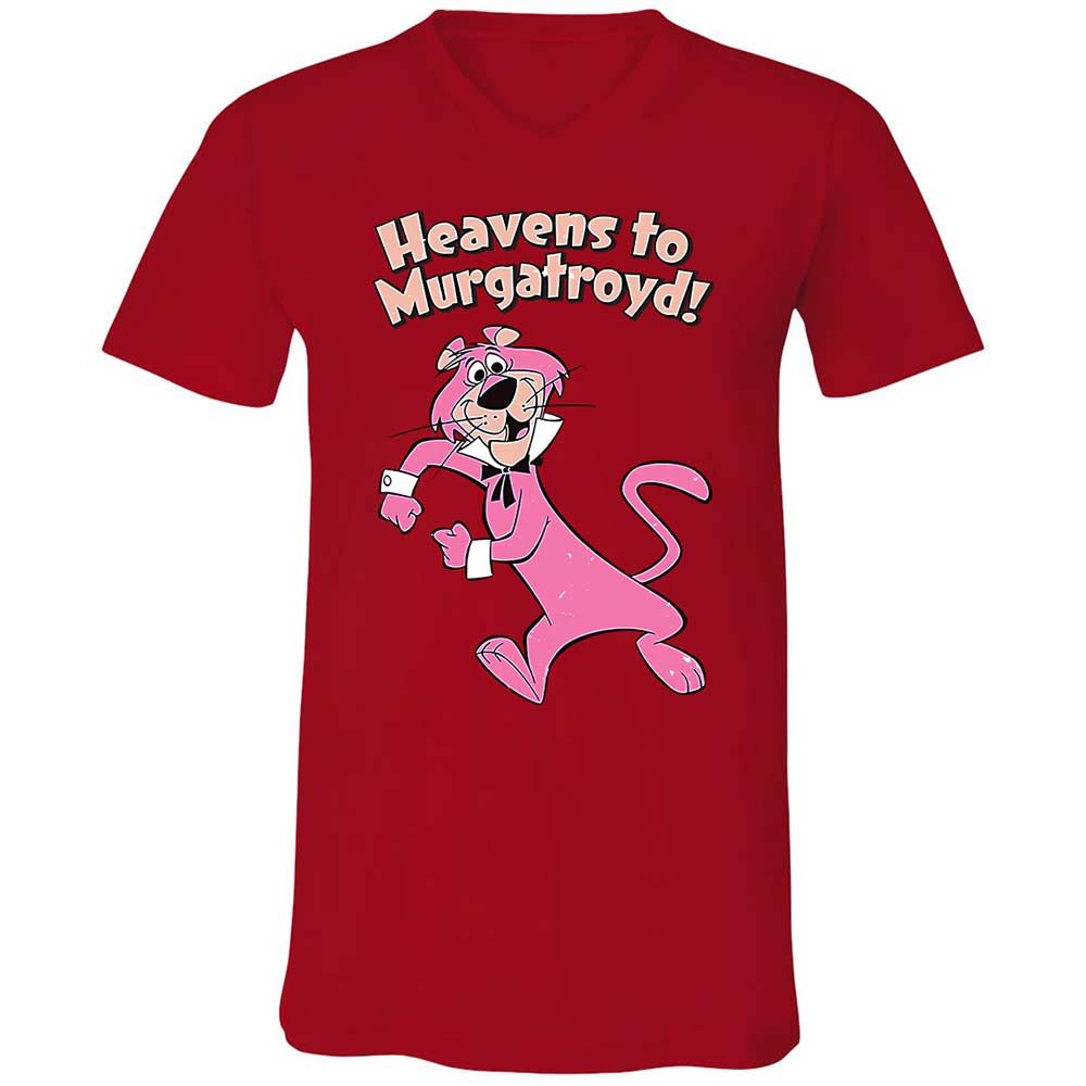 Unisex V-Neck T-Shirt - B38X9X74 - Red - 5