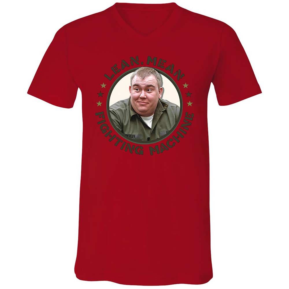 Unisex V-Neck T-Shirt - E54QFZNS - Red - 5