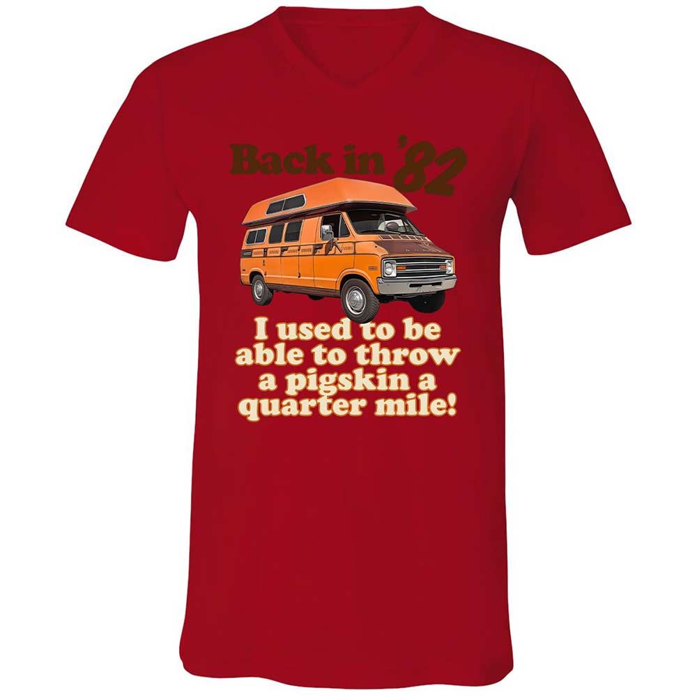 Unisex V-Neck T-Shirt - YND5XQAJ - Red - 5