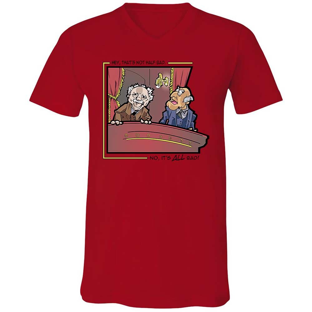 Unisex V-Neck T-Shirt - P8Z5UVAM - Red - 5