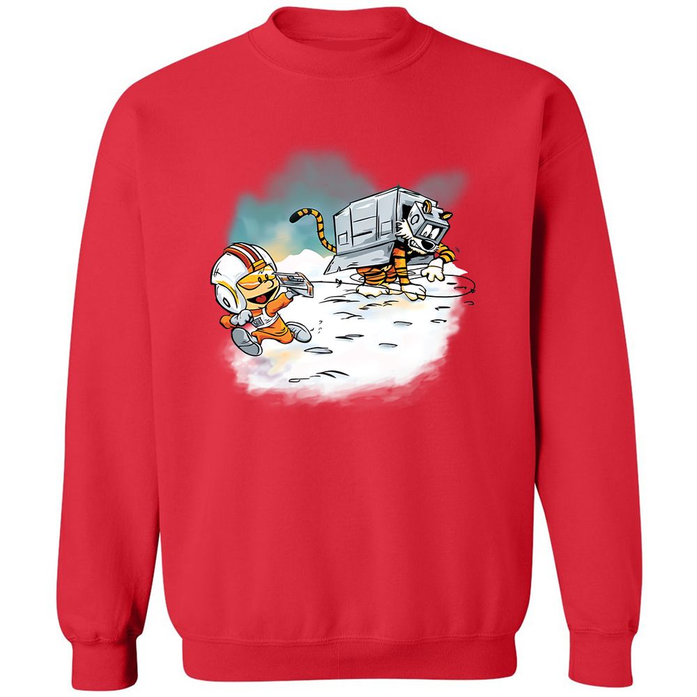 Classic Unisex Sweatshirt - B6JWFV44 - Red - 5