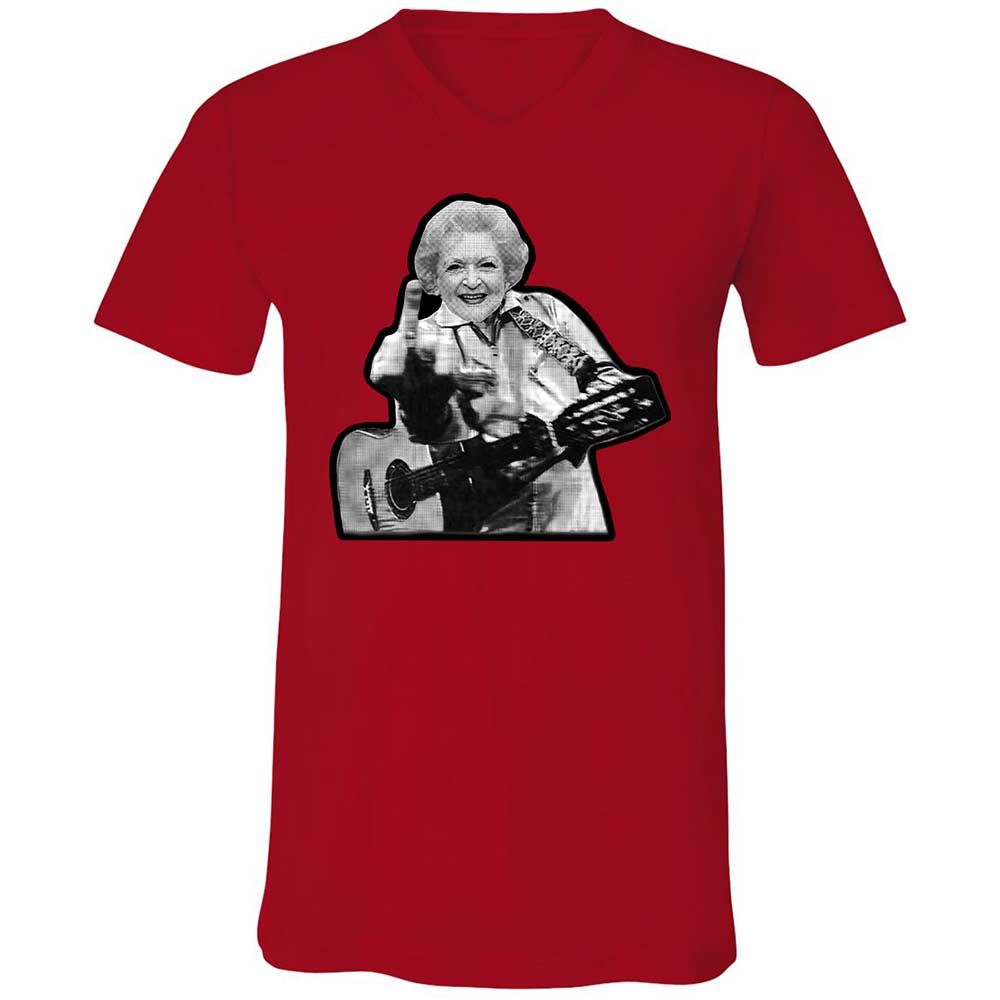 Unisex V-Neck T-Shirt - 8RN69VXF - Red - 5
