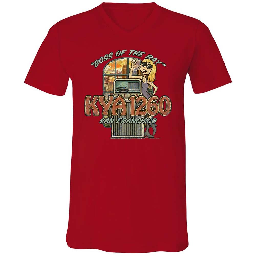 Unisex V-Neck T-Shirt - KR8AK6H4 - Red - 5