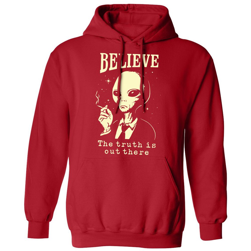 Classic Unisex Hoodie - NTN36CDW - Red - 5