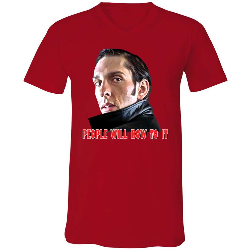 Unisex V-Neck T-Shirt - 798F2RUE - Red - 5