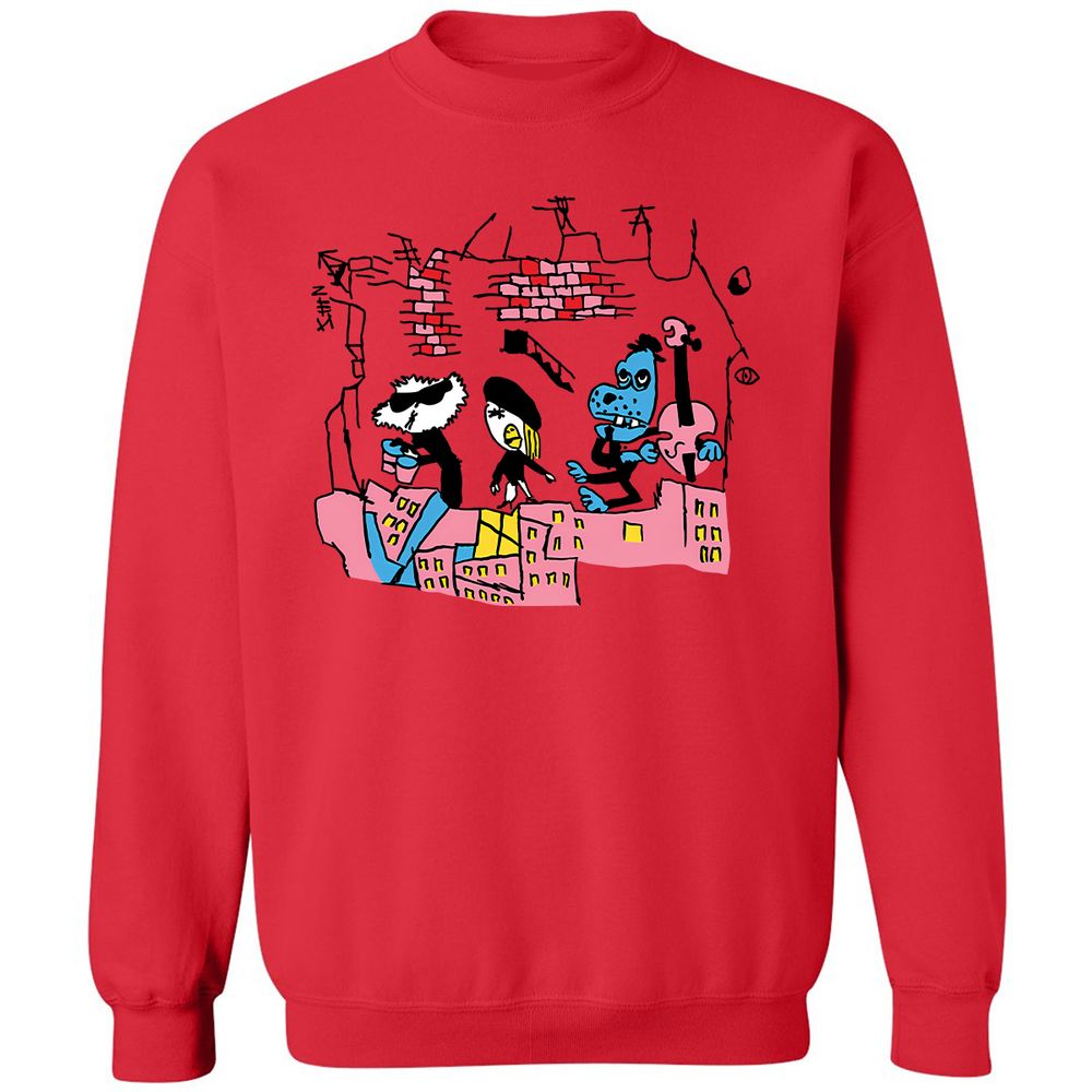 Classic Unisex Sweatshirt - YUB7WH7H - Red - 5