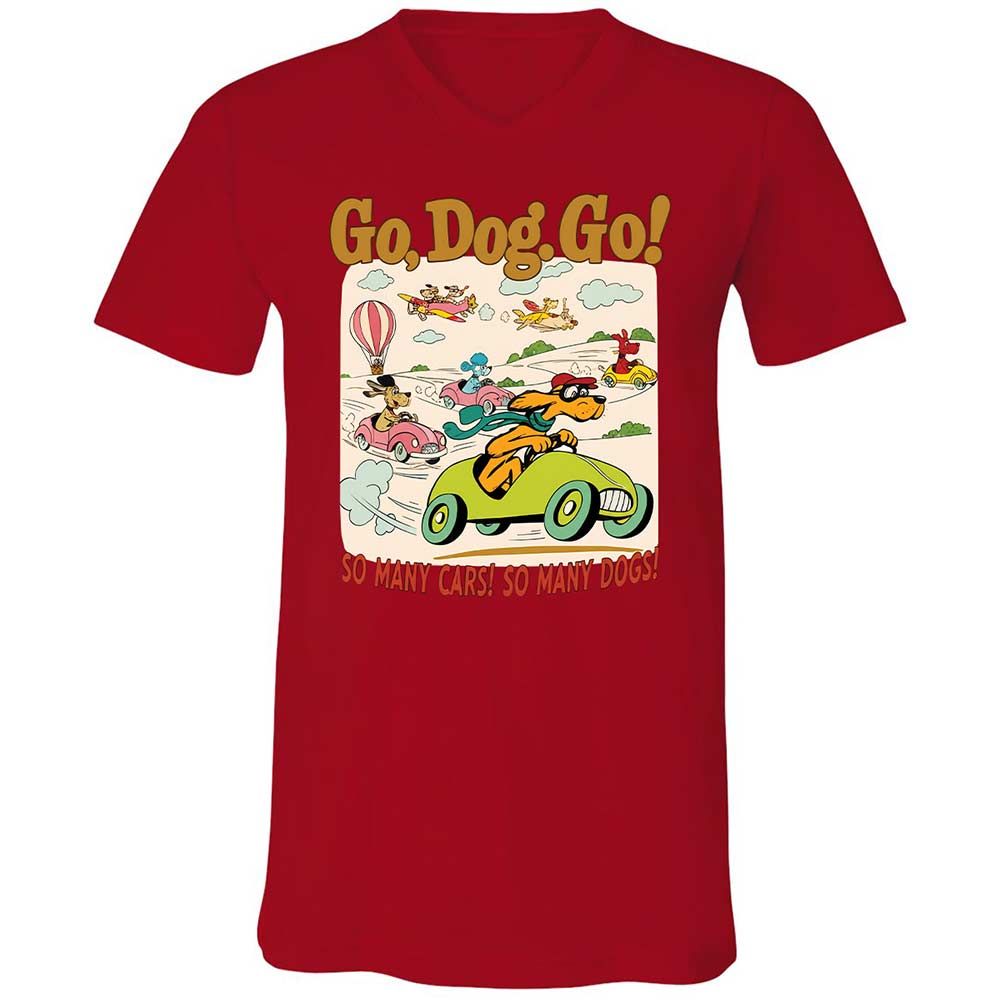 Unisex V-Neck T-Shirt - 1YXVMM7J - Red - 5