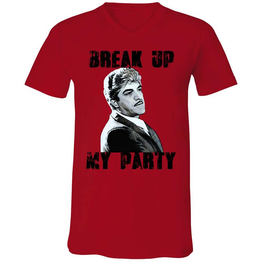Unisex V-Neck T-Shirt - C1PTR55T - Red - 5