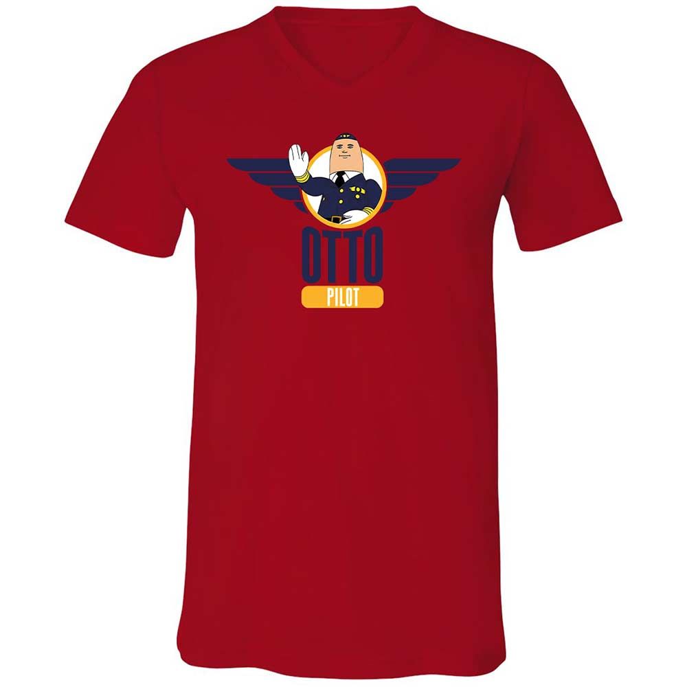 Unisex V-Neck T-Shirt - KZBQSWRY - Red - 5