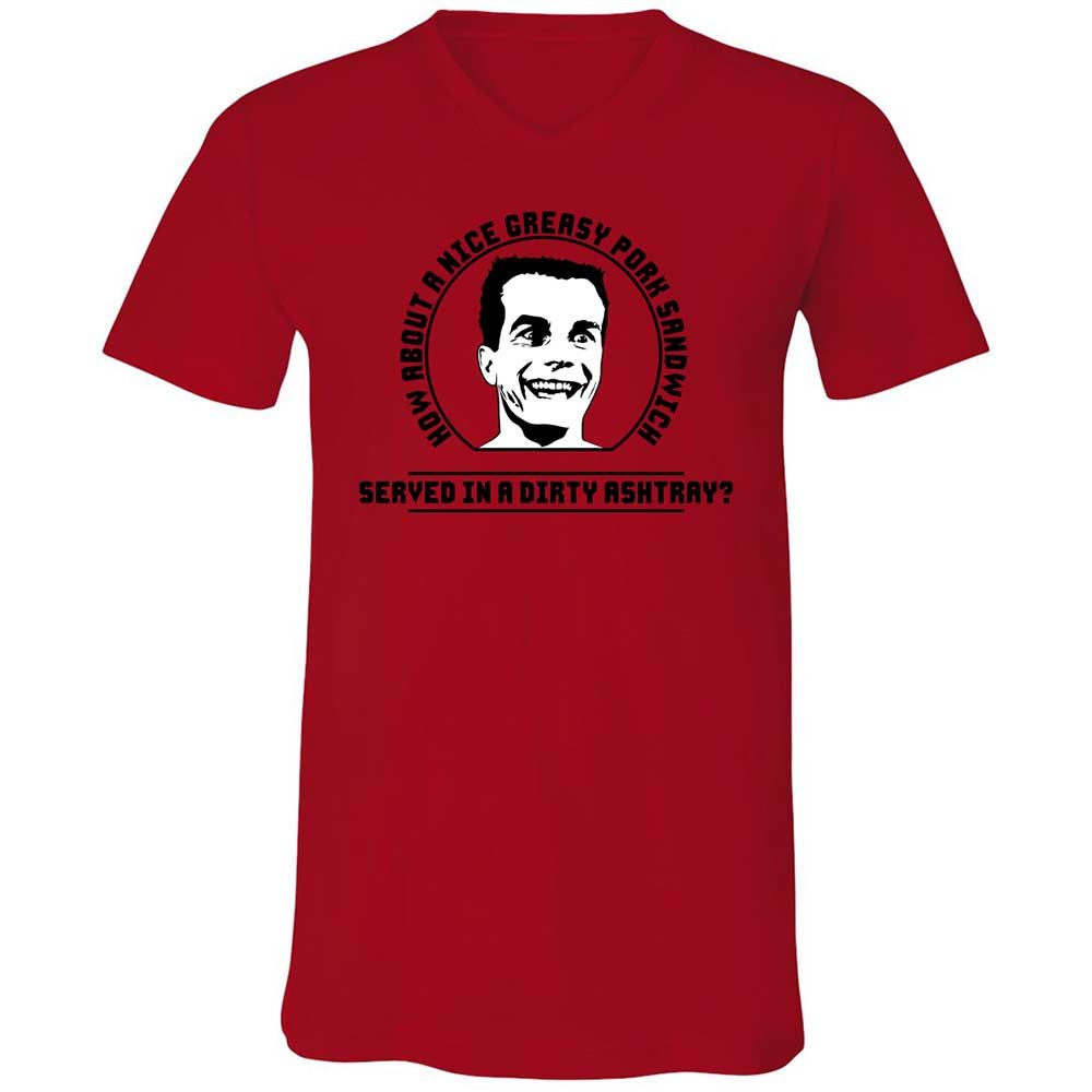 Unisex V-Neck T-Shirt - 627AC5LQ - Red - 5