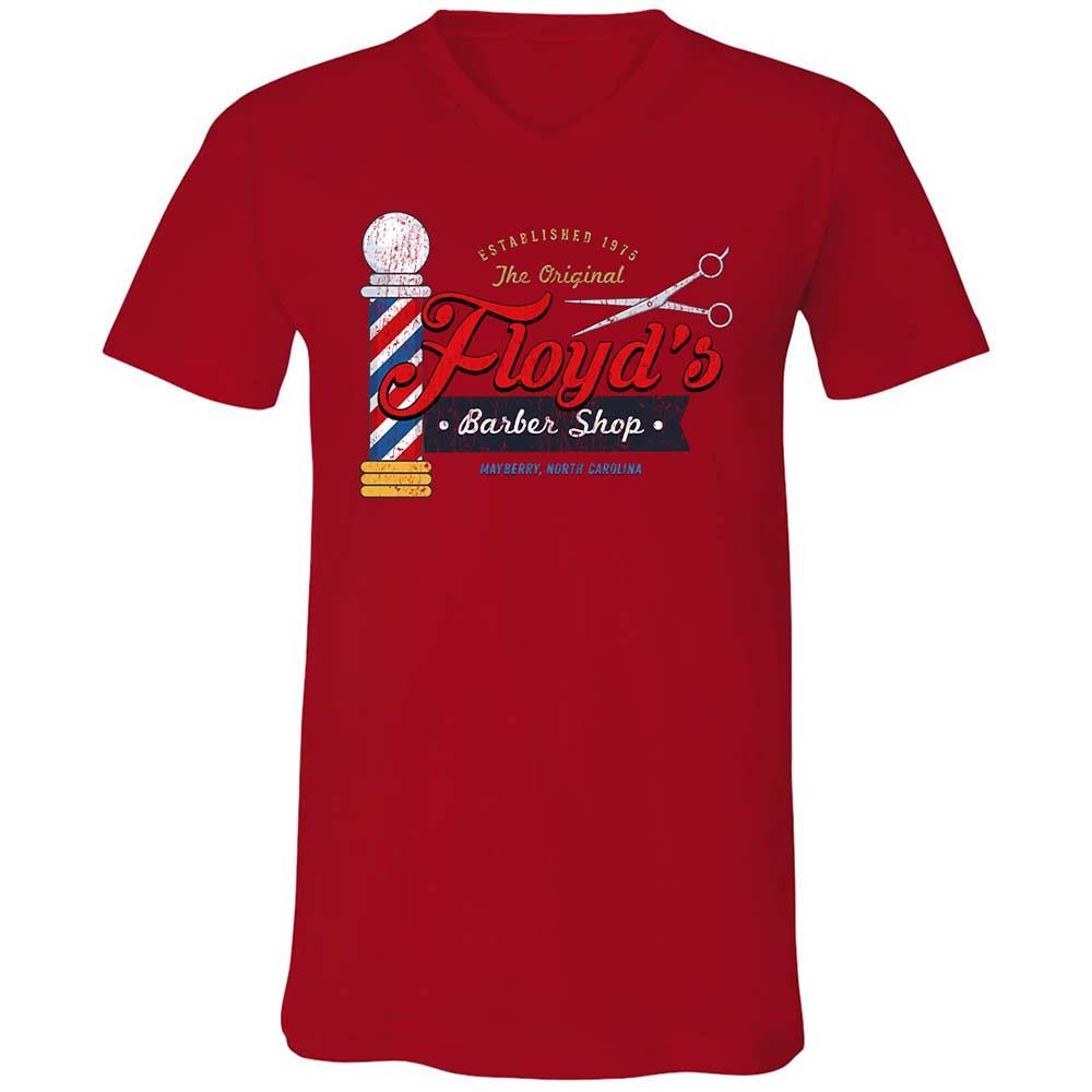 Unisex V-Neck T-Shirt - 9NQY7WGG - Red - 5