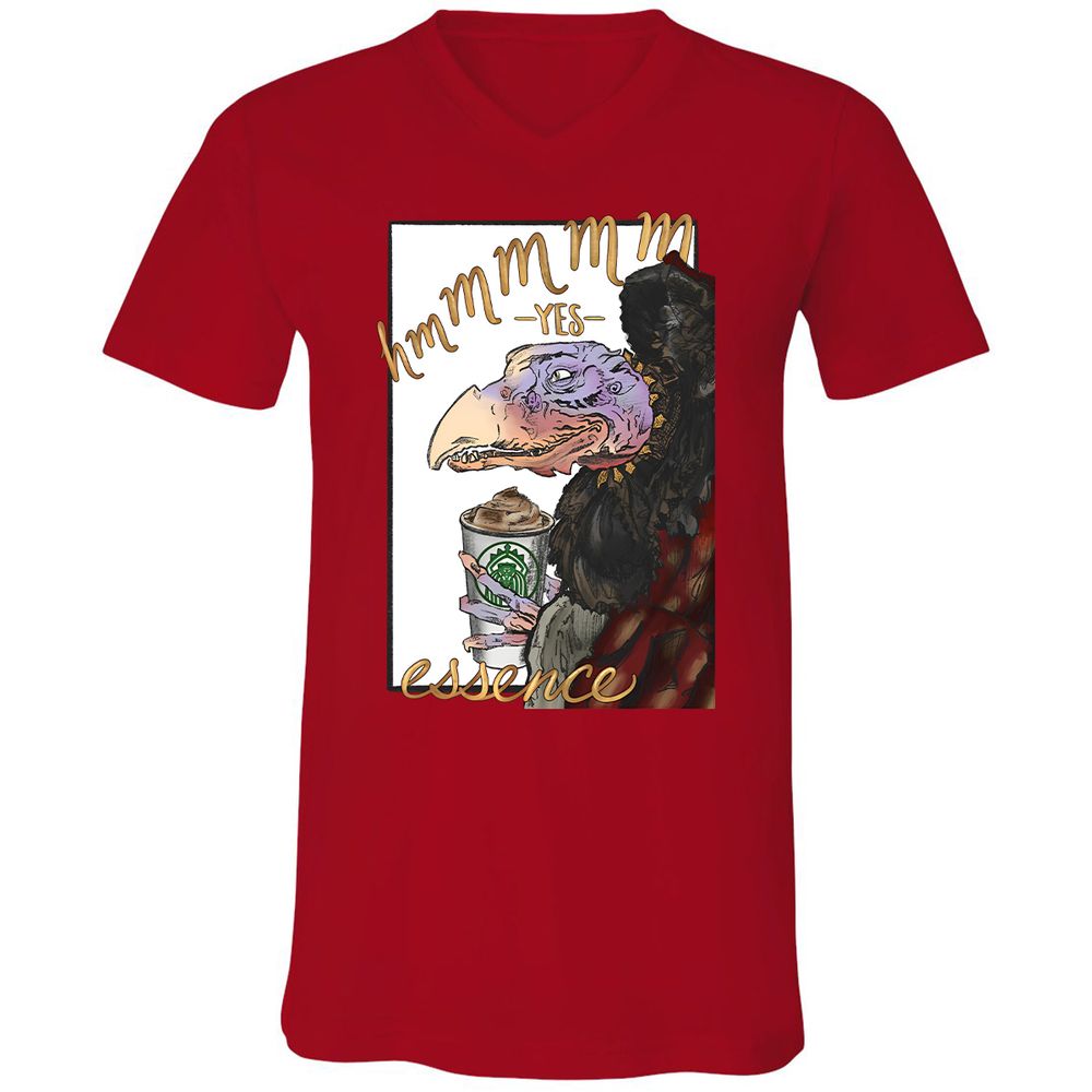 Unisex V-Neck T-Shirt - PFGXW8Z6 - Red - 5
