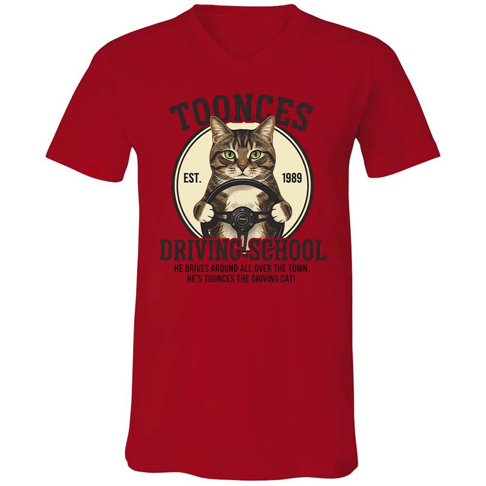 Unisex V-Neck T-Shirt - Z54PRZMU - Red - 5