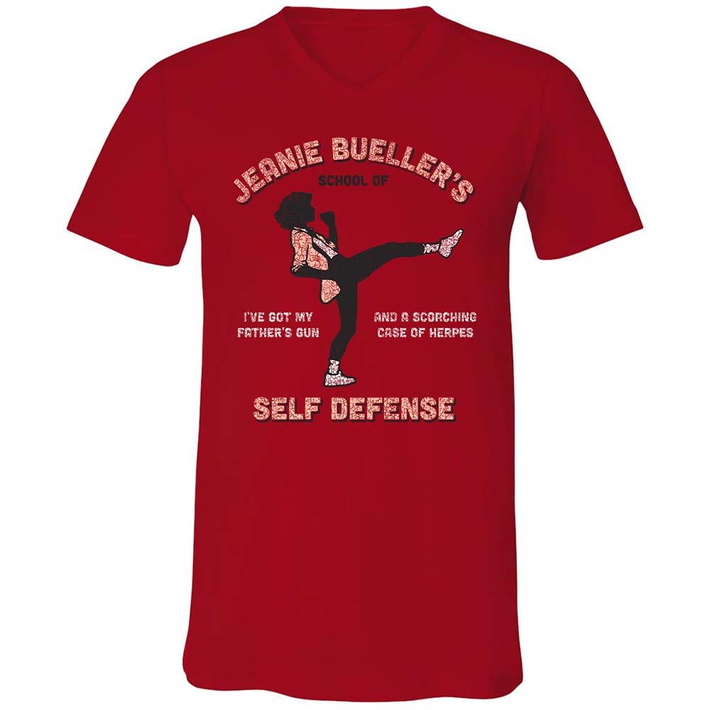 Unisex V-Neck T-Shirt - 1ZV9QU3S - Red - 5