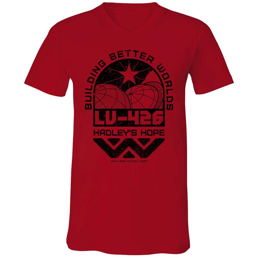 Unisex V-Neck T-Shirt - 49LNVHDF - Red - 5
