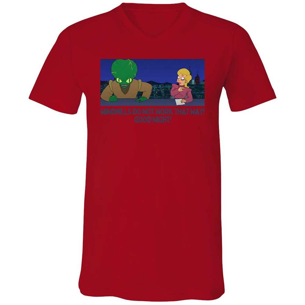 Unisex V-Neck T-Shirt - J9YV6QZ2 - Red - 5
