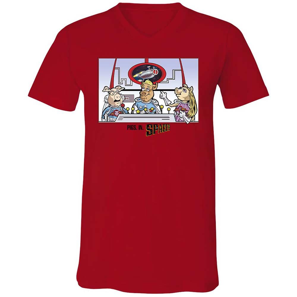 Unisex V-Neck T-Shirt - 1RYZ9RDN - Red - 5