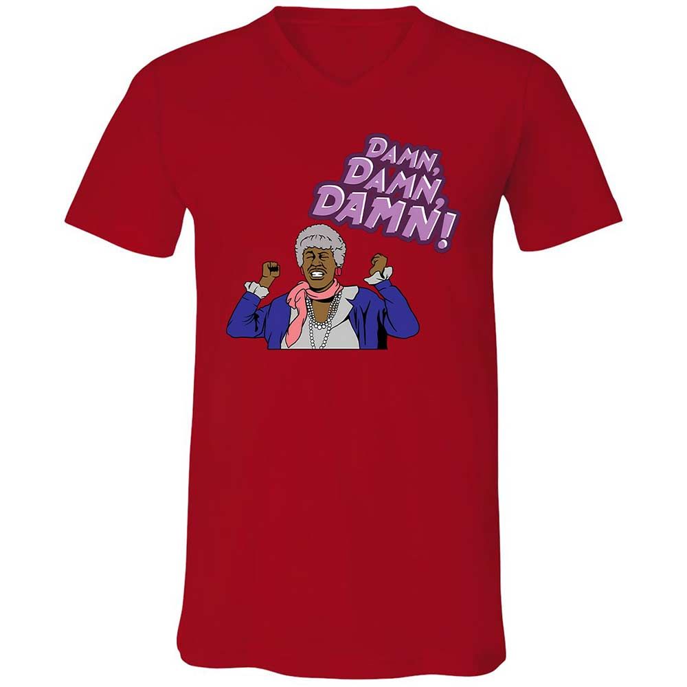 Unisex V-Neck T-Shirt - D8TELXKG - Red - 5