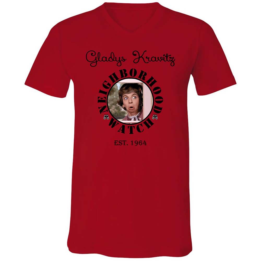 Unisex V-Neck T-Shirt - TAZQTQEM - Red - 5