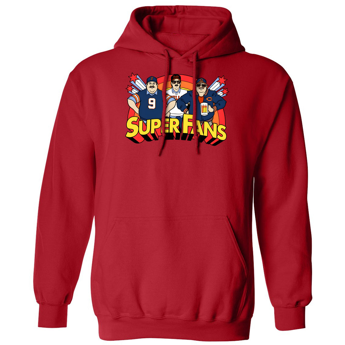 Classic Unisex Hoodie - XDQT7D4E - Red - 5