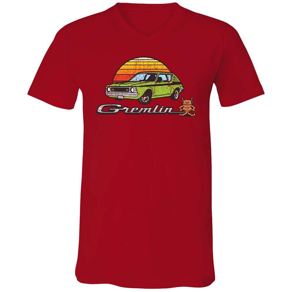 Unisex V-Neck T-Shirt - 1CVLH8DY - Red - 5