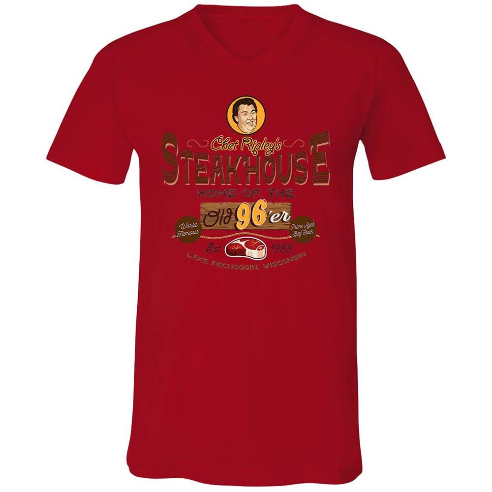 Unisex V-Neck T-Shirt - FFY6KWTR - Red - 5