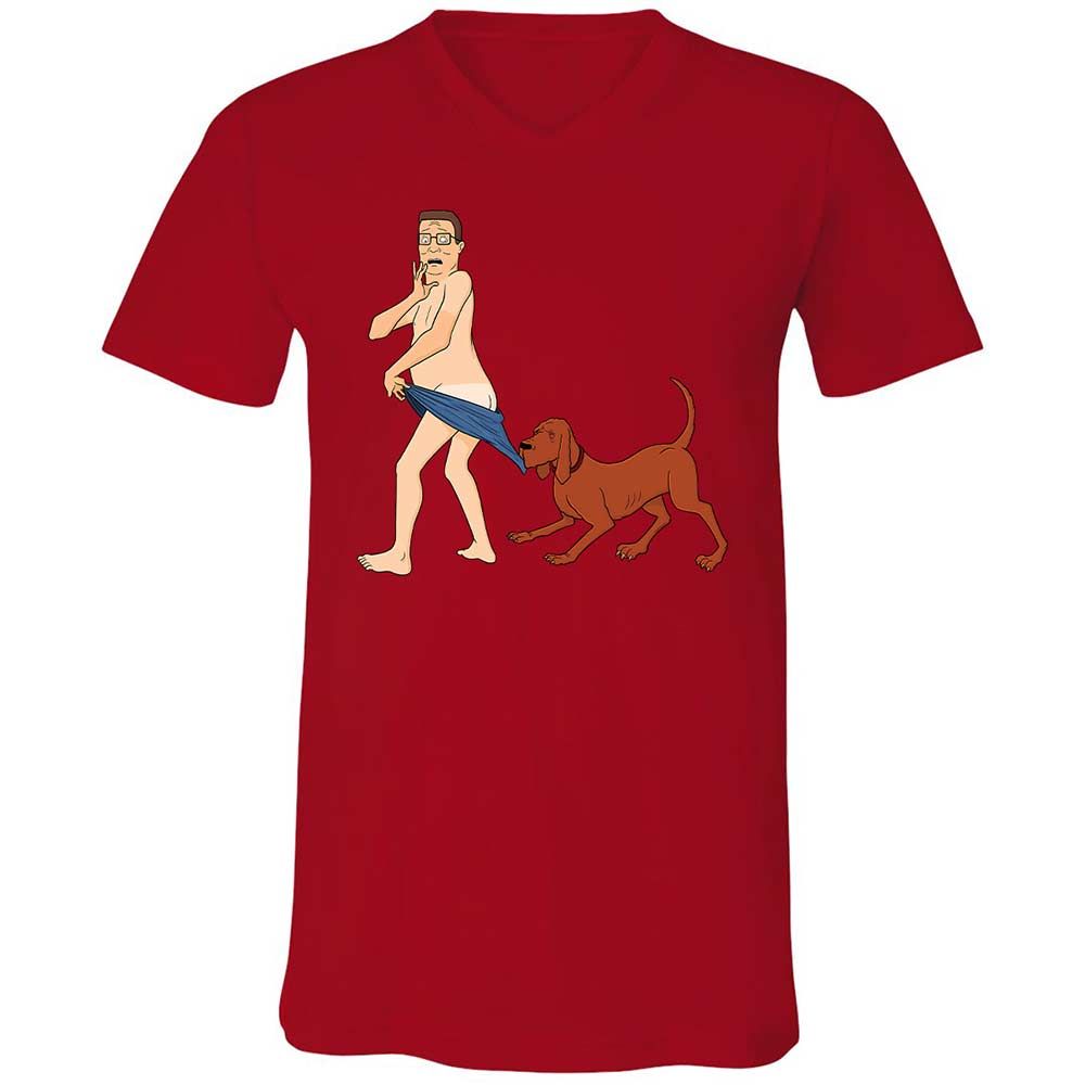Unisex V-Neck T-Shirt - 4M2FP7QQ - Red - 5