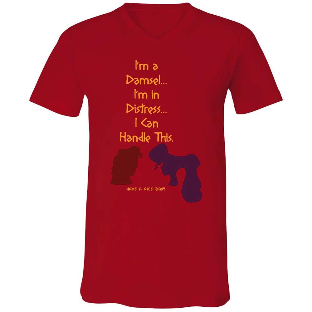 Unisex V-Neck T-Shirt - 1HN9TB3K - Red - 5