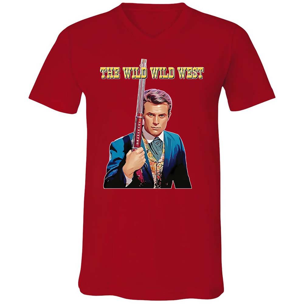 Unisex V-Neck T-Shirt - SCX542QR - Red - 5