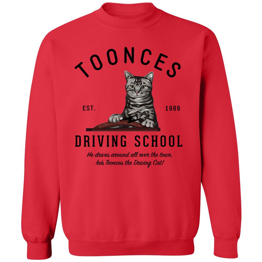 Funny Cat Driving School - Red - 5