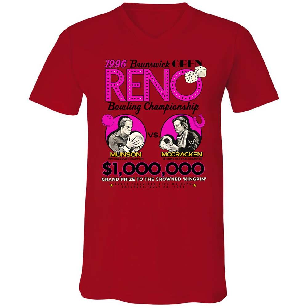 Unisex V-Neck T-Shirt - WRGSNQHQ - Red - 5