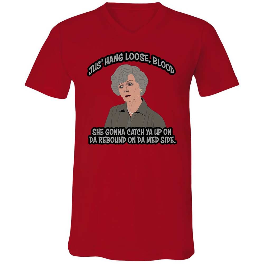 Unisex V-Neck T-Shirt - WQ8A7ZQK - Red - 5