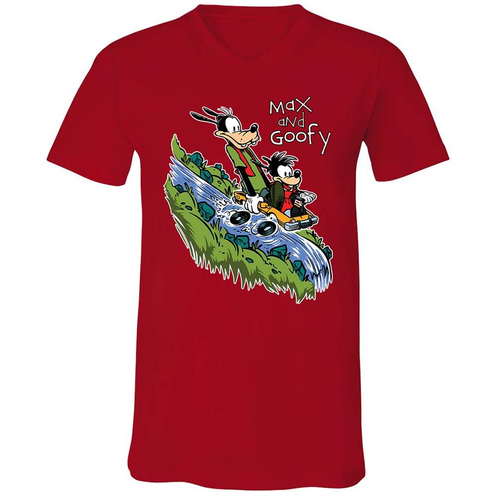 Unisex V-Neck T-Shirt - 6G9PMVRY - Red - 5