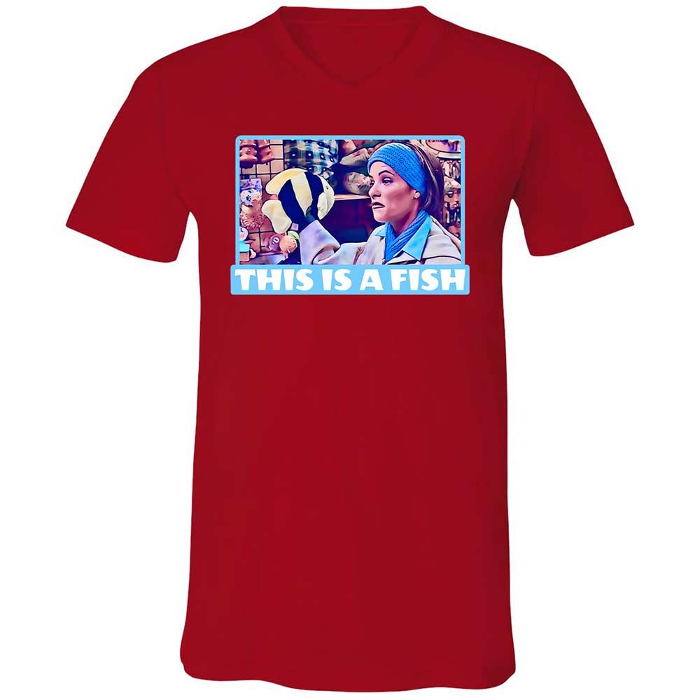 Unisex V-Neck T-Shirt - 3QZSK26V - Red - 5