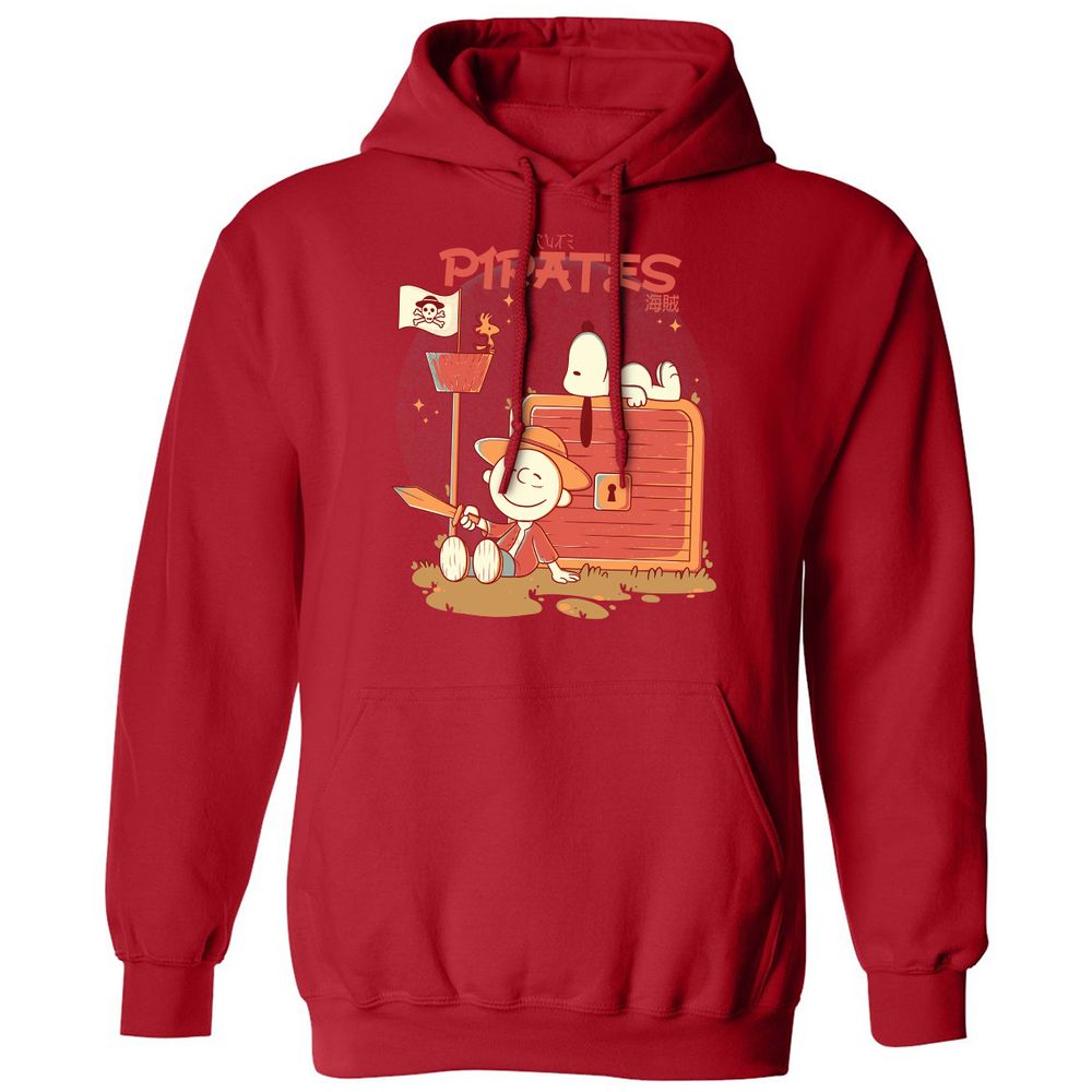 Classic Unisex Hoodie - LE7QYWUP - Red - 5