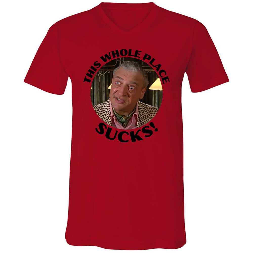 Unisex V-Neck T-Shirt - UZTSN6TW - Red - 5